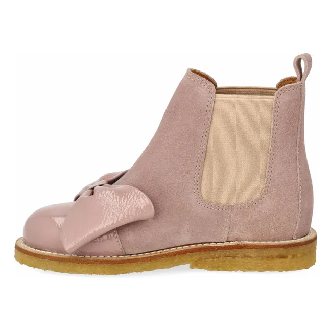 Chelsea Boots Nœud | Rose pâle