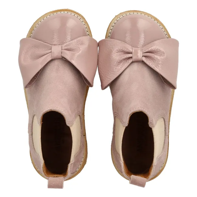 Chelsea Boots Nœud | Rose pâle