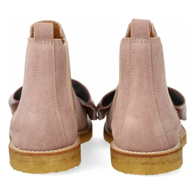 Chelsea Boots Nœud | Rose pâle
