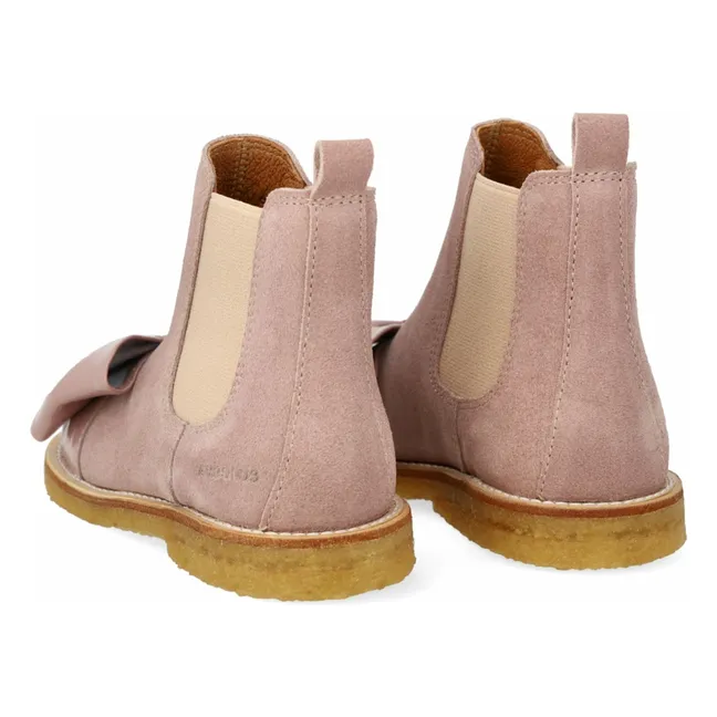 Chelsea Boots Nœud | Rose pâle
