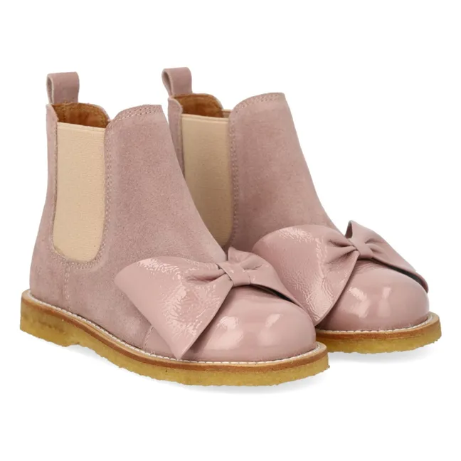 Chelsea Boots Nœud | Rose pâle