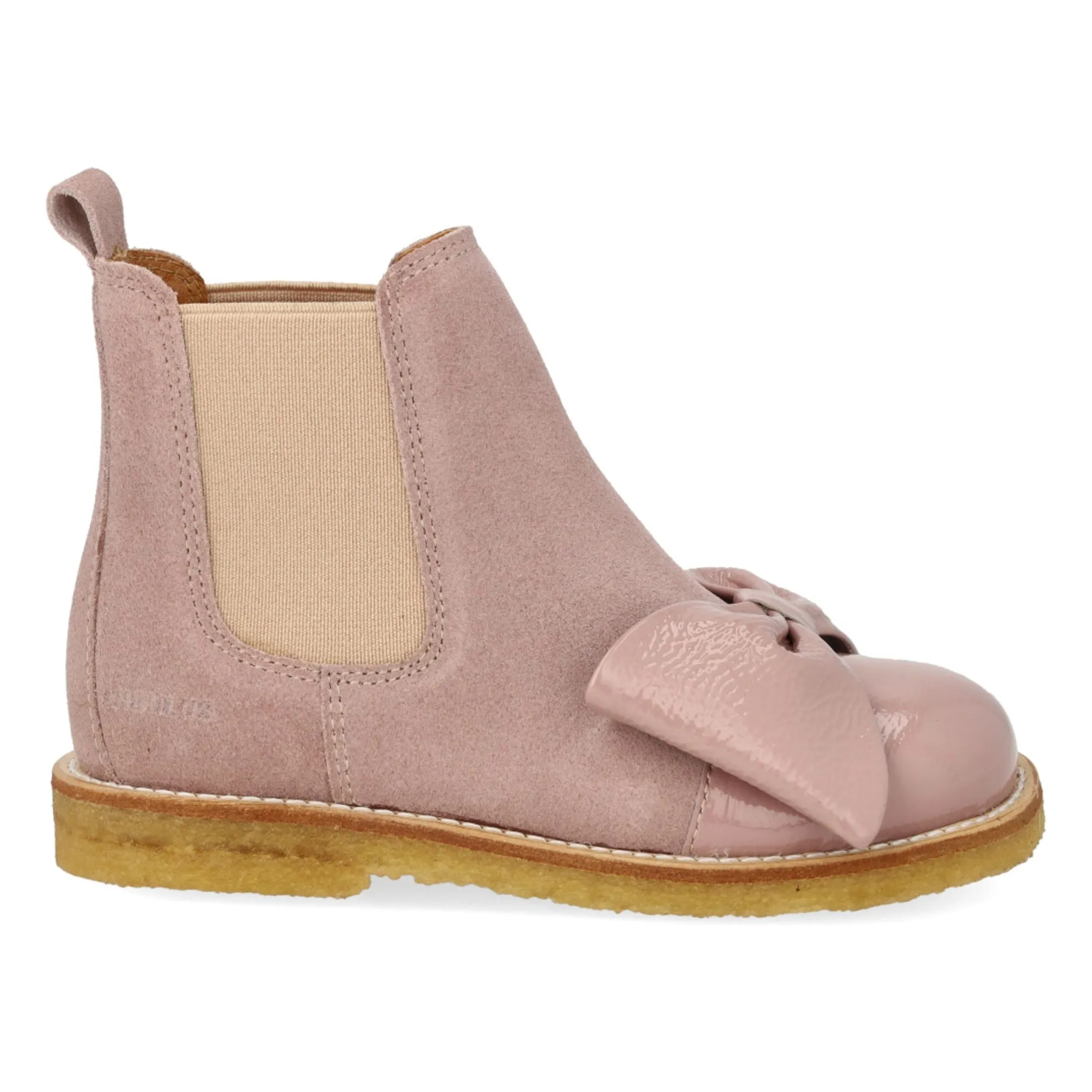 Angulus Pale Pink Chelsea Boots Bow
