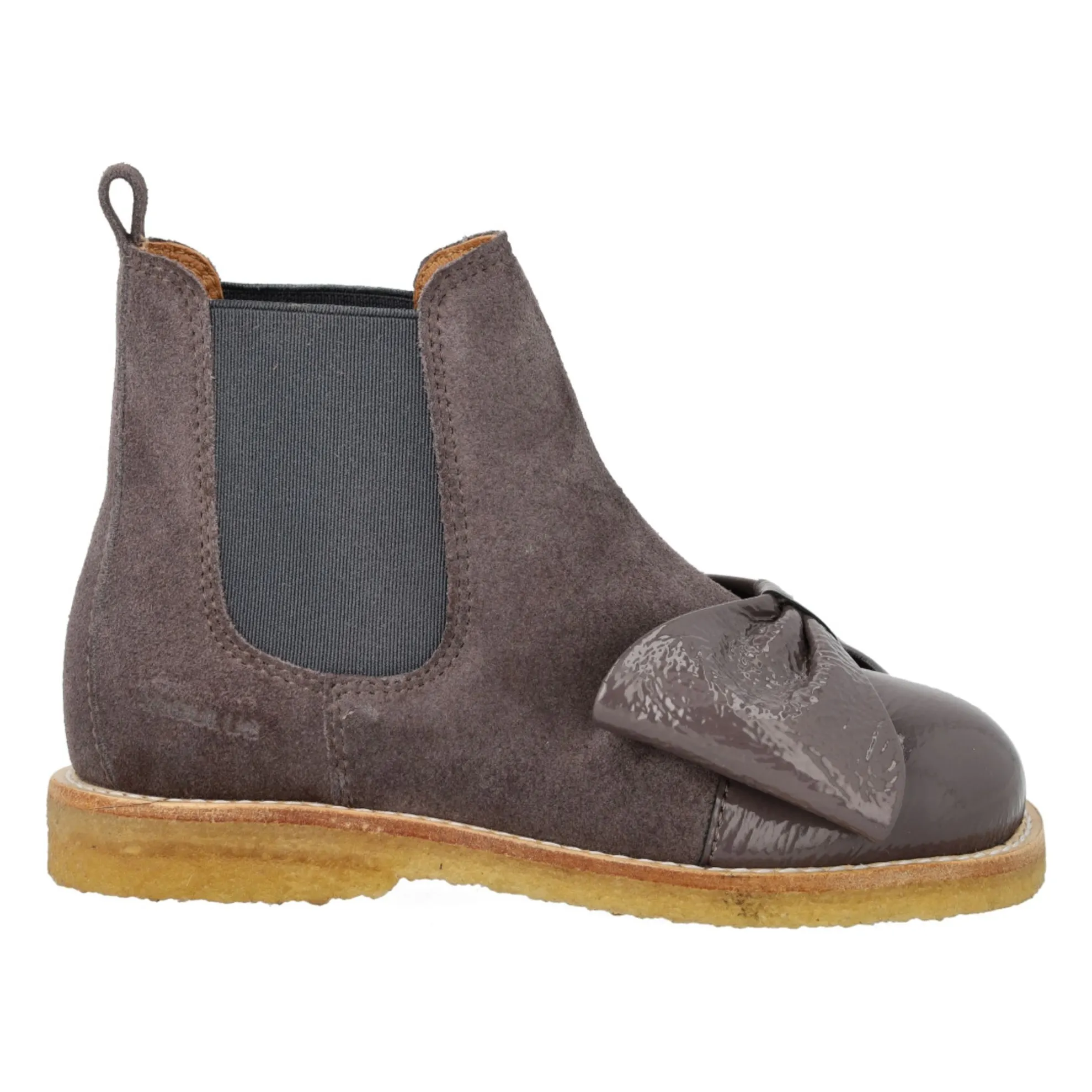 Angulus Mauve Chelsea Boots Bow