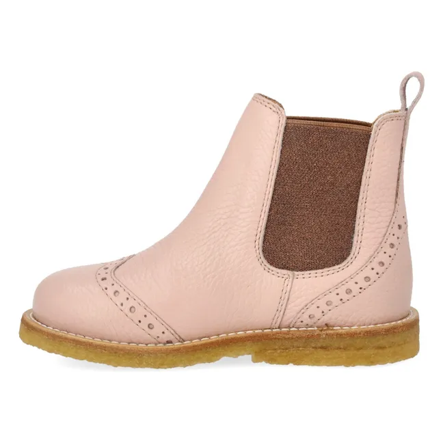 Stivali Chelsea Brogue | Rosa