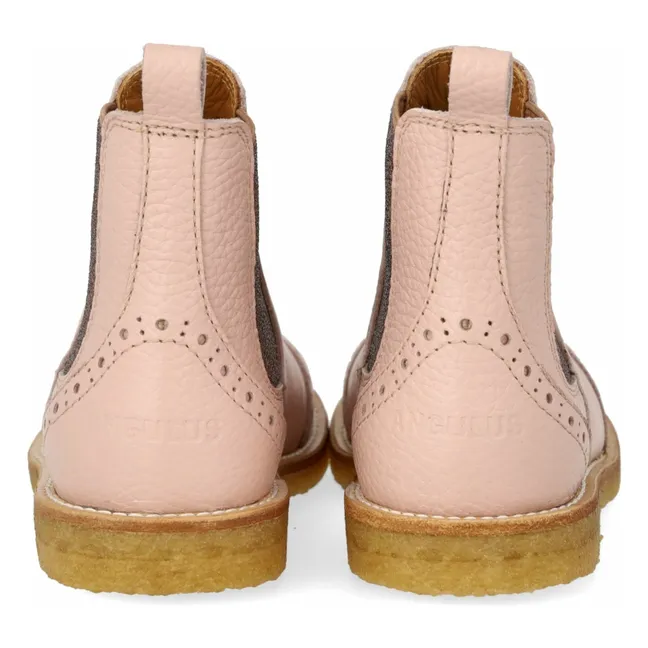 Stivali Chelsea Brogue | Rosa