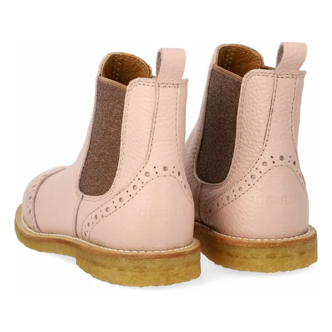 Stivali Chelsea Brogue | Rosa