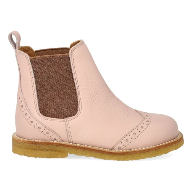 Stivali Chelsea Brogue | Rosa