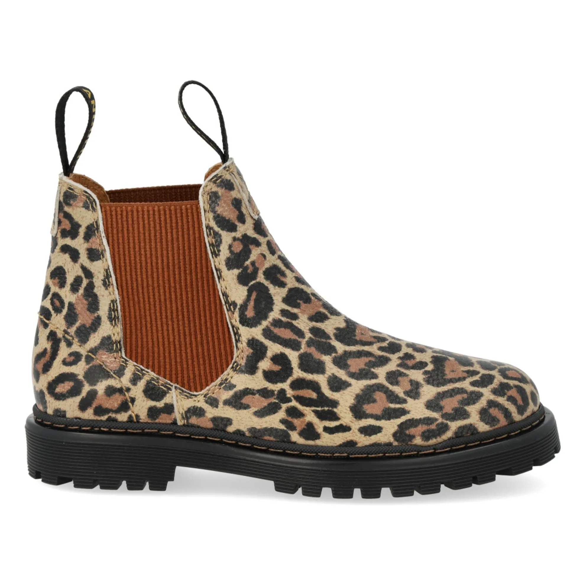 Angulus Taupe Brown Chelsea Boots Logo Straps