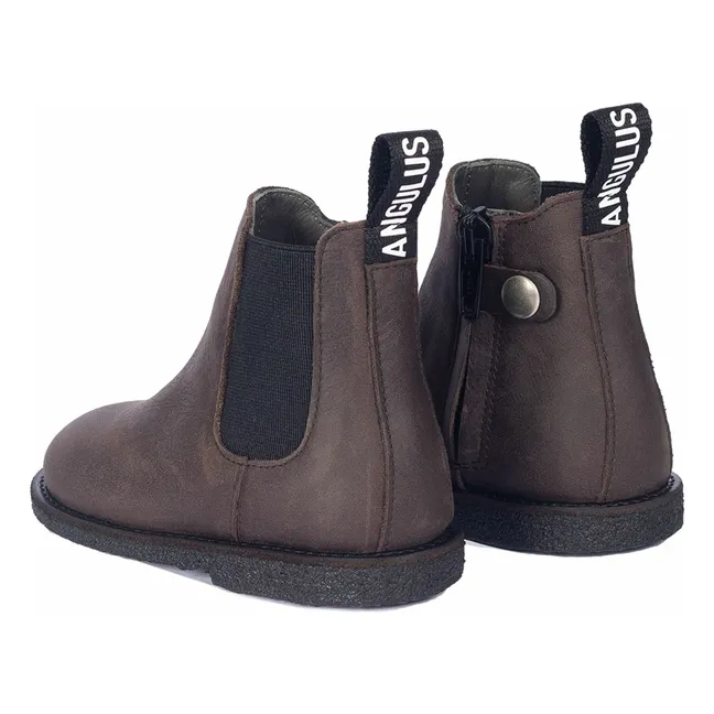 Stivali Chelsea con cinturini e zip | Marrone