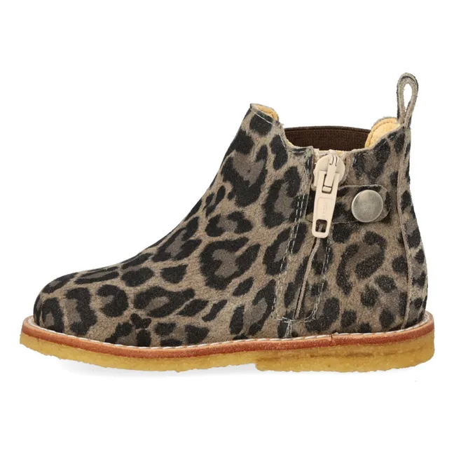Stivali Chelsea con zip Leopard | Talpa