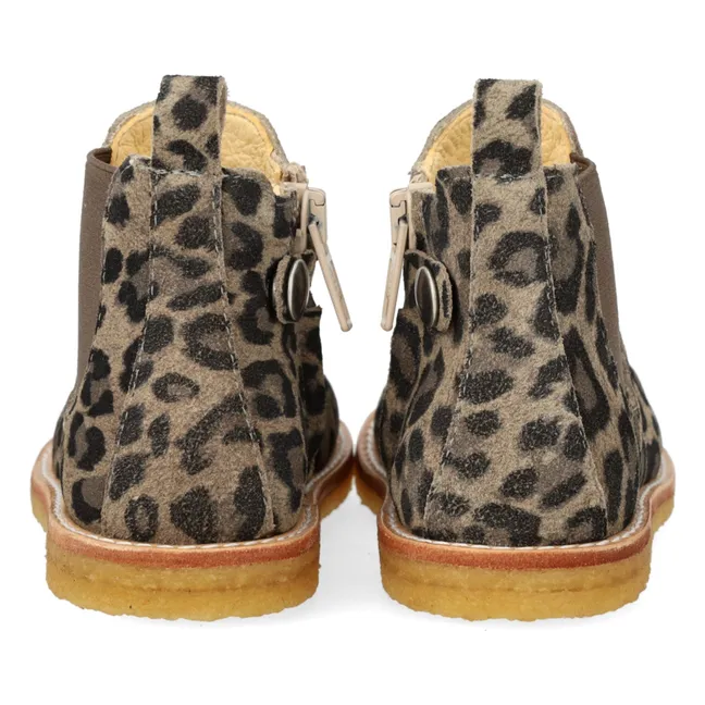 Stivali Chelsea con zip Leopard | Talpa