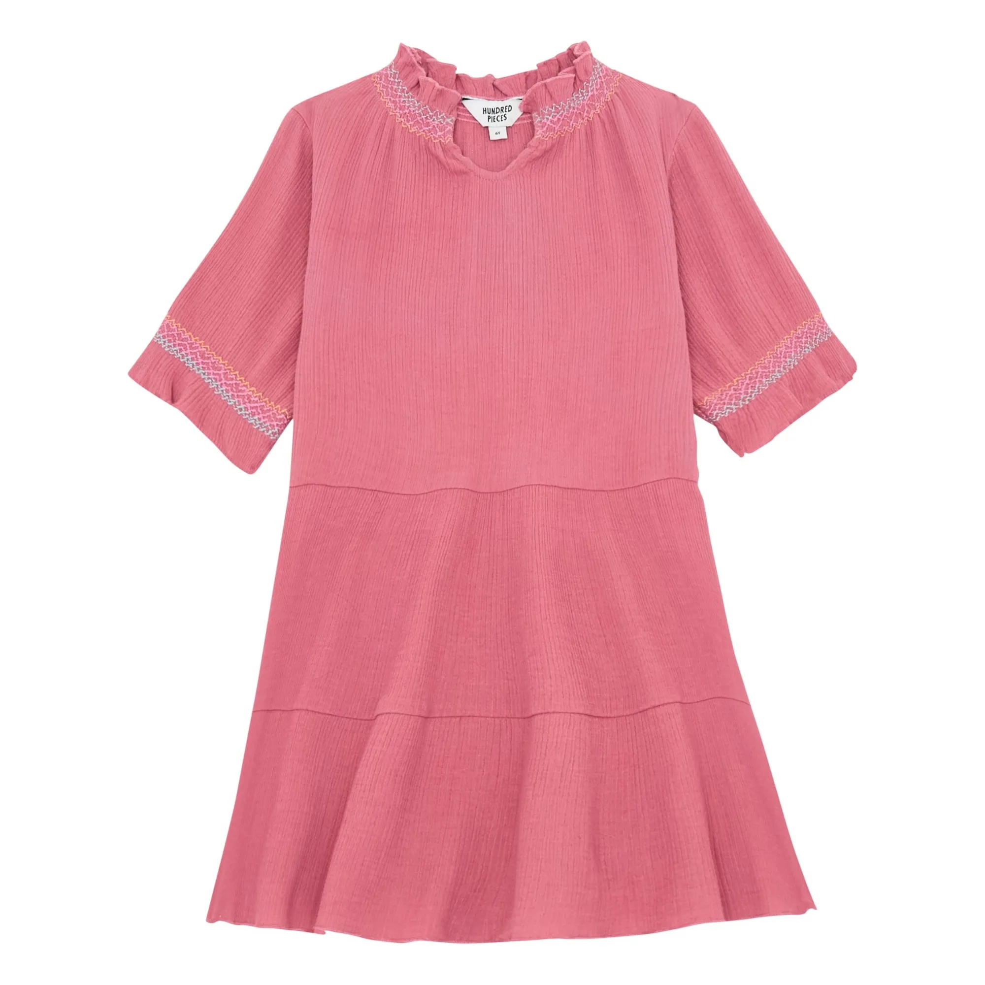 Hundred Pieces Tangerine Long-Sleeved Dress