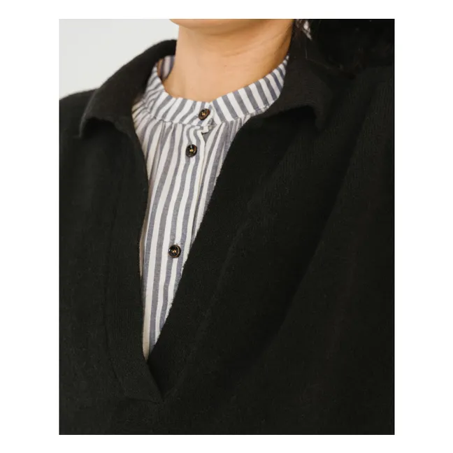 Uxue Sleeveless Sweater | Black