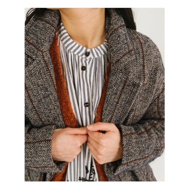 Manteau Doria Seasons Alpaga | Gris bleuté