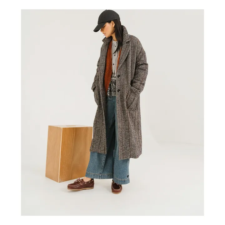 Doria Seasons Alpaca Coat | Bluish grey- Product image n°0