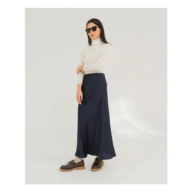 Jupe Diana Satin | Bleu marine