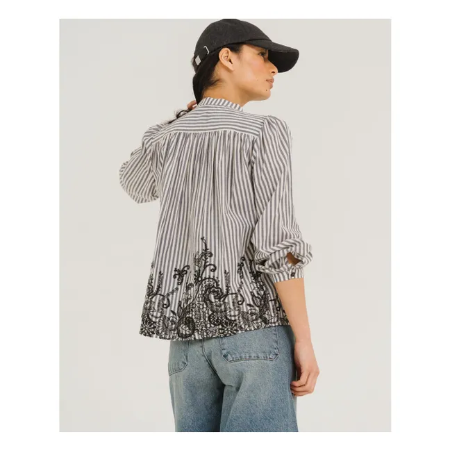 Camicetta a righe Bali Indie | Nero