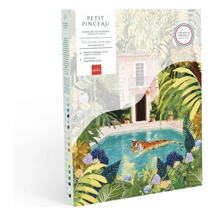Kit de peinture au numéro - Tiger Relaxing in my Pool- Image produit n°0