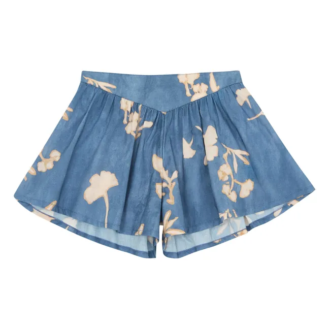 Pantaloncini a fiori | Blu  indaco