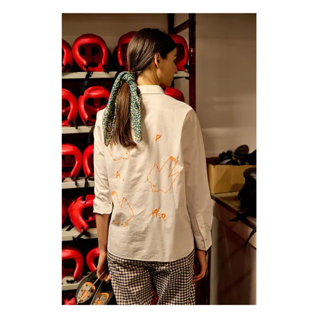 Chemise Gizelle Popeline de Coton | Blanc