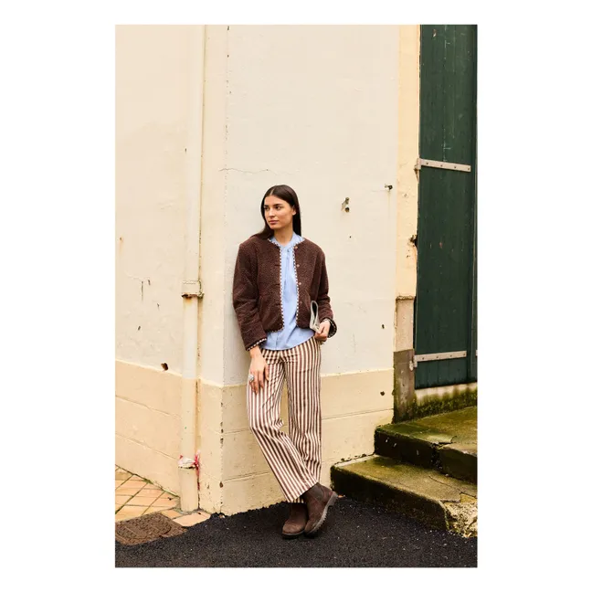 Veste Gerdie Sherpa Coton Bio | Marron