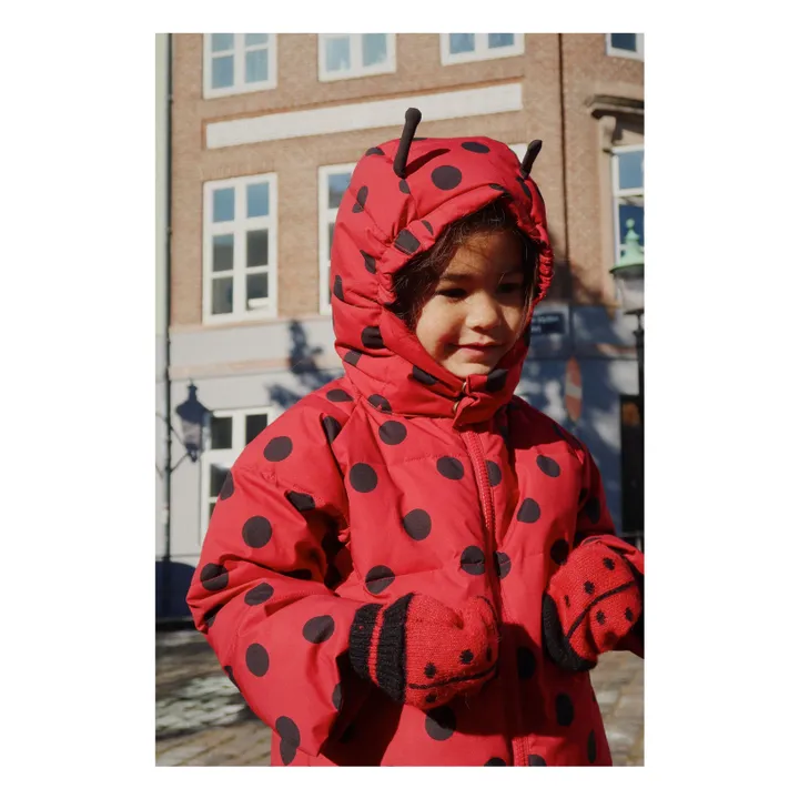 Mitaines Coccinelle Laine Mérinos | Rouge- Image produit n°2