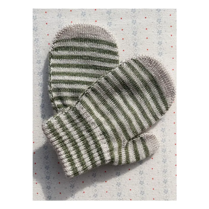 Lot de 2 Paires de Mitaines Filla Citron Laine | Vert- Image produit n°1