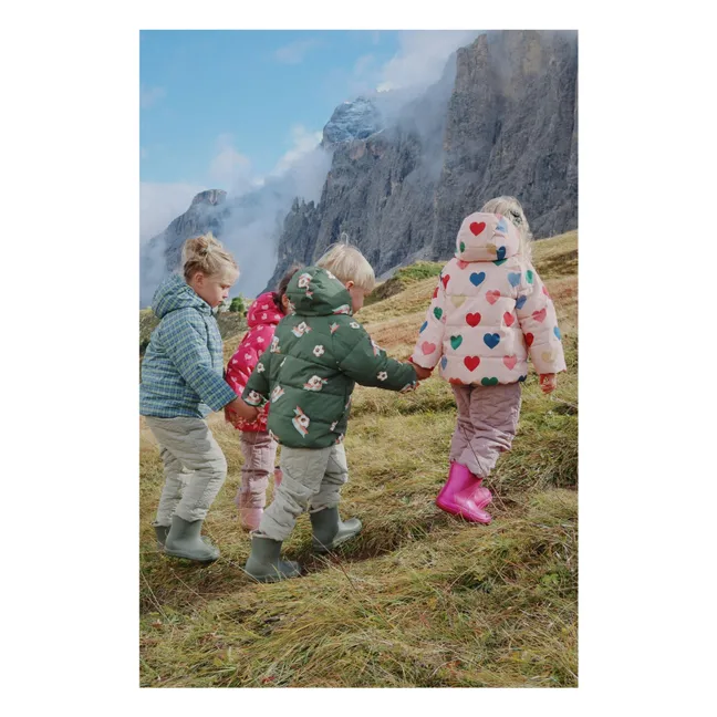 Daunenjacke Nuka Kariert aus recycelten Fasern | Blau