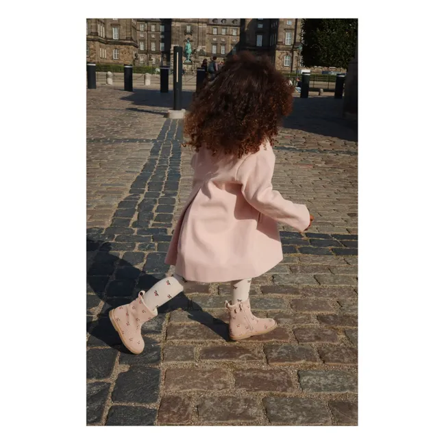 Manteau Novella Laine | Rose pêche