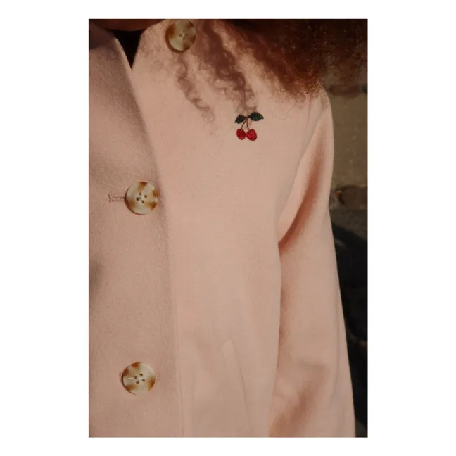 Manteau Novella Laine | Rose pêche
