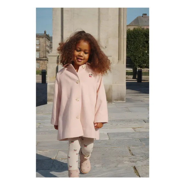 Manteau Novella Laine | Rose pêche