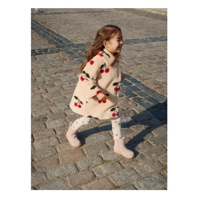 Fuzzie Cerises Fur Coat | Beige