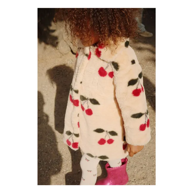 Abrigo de piel Fuzzie Cerises | Beige