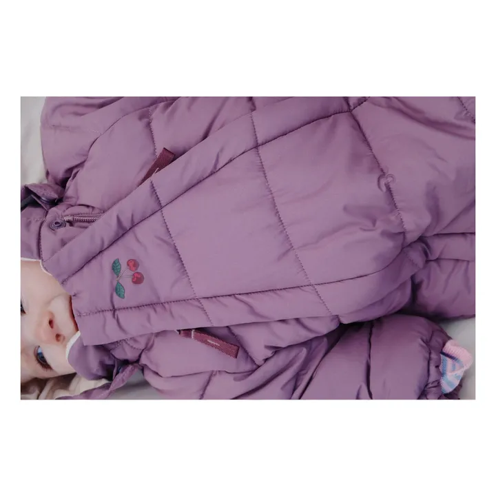 Pilote Matelassé Alpi Cerises Fibres Recyclées | Violet- Image produit n°1