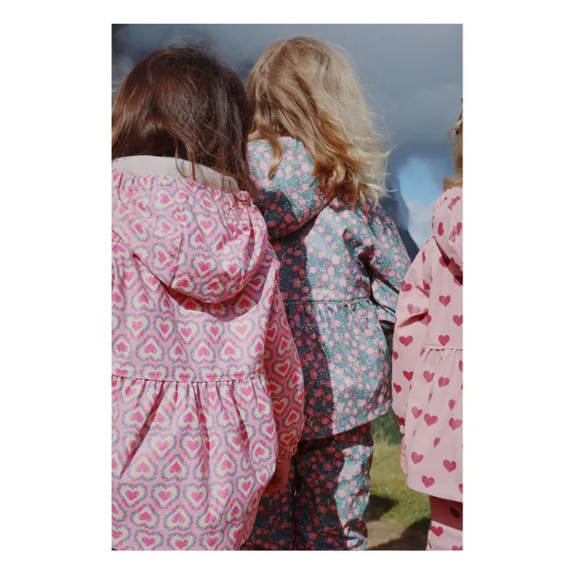 Ensemble de Pluie Palme Cœurs | Rose