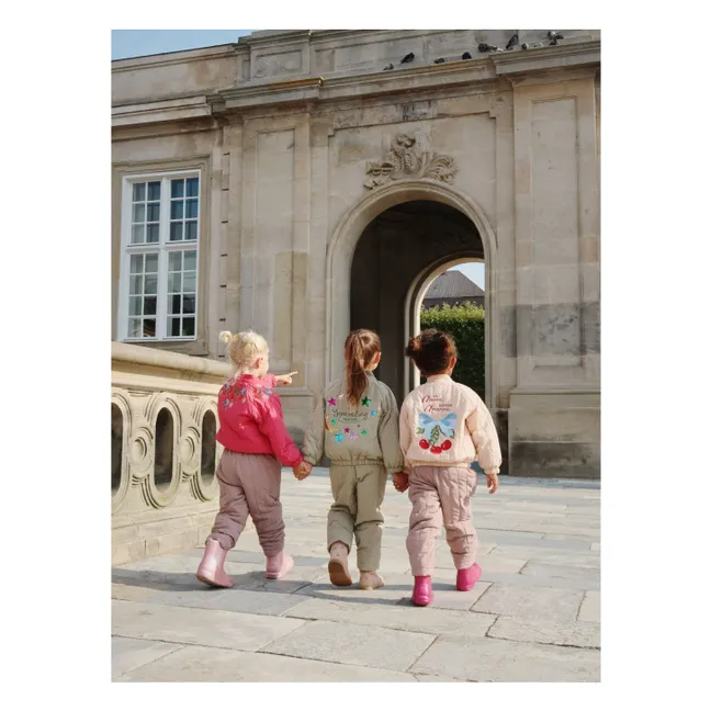 Bomber Juno Fleuri | Rose fuschia