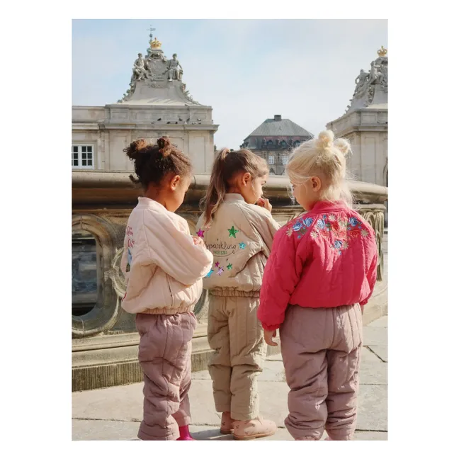 Bomber Juno Fleuri | Rose fuschia