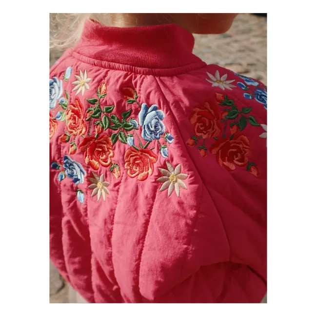 Bomber Juno Fleuri | Rose fuschia