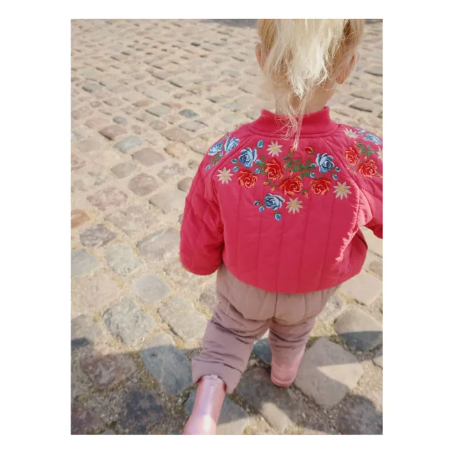 Bomber Juno Fleuri | Rose fuschia