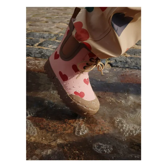 Bottes de Pluie Thermo Cœurs | Rose