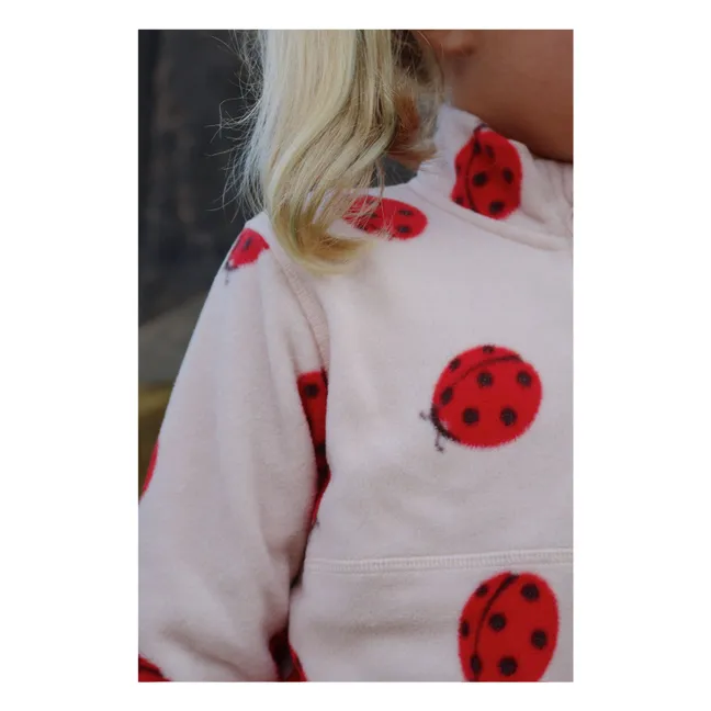 Tavi Marienkäfer Fleece Sweatshirt mit Reißverschluss aus recycelten Fasern | Seidenfarben