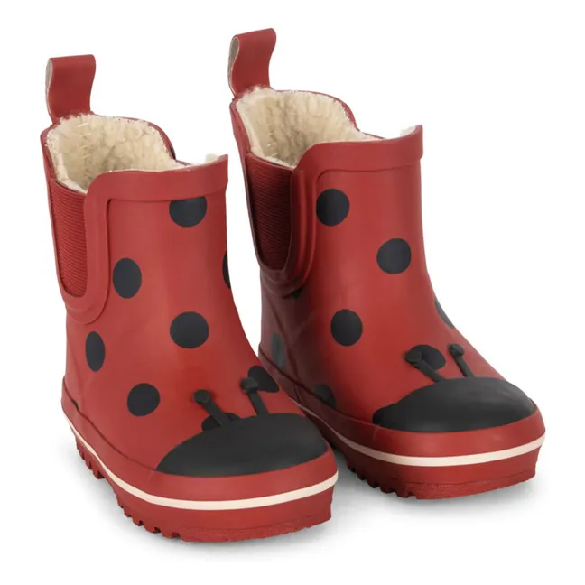 Bottes de Pluie Fourrées Cinelle | Rouge