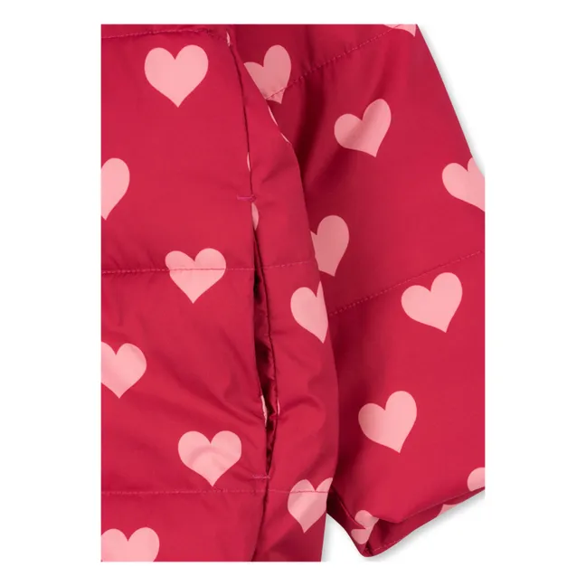 Nuka Coat Recycled Fiber Hearts | Fuchsia