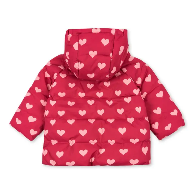 Nuka Coat Recycled Fiber Hearts | Fuchsia