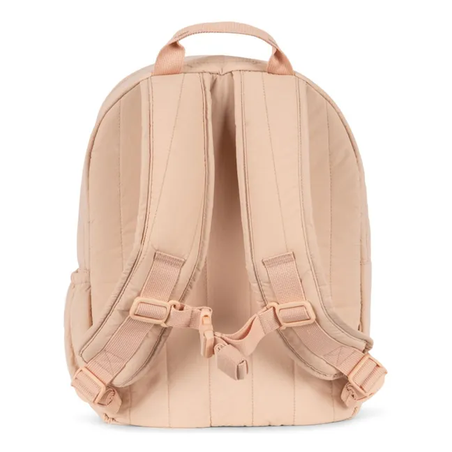 Sac à Dos Matelassé Juno Coeurs Brodés | Rose pâle