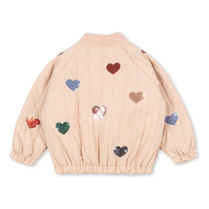 Bomber Sequins Juno Cœurs | Rose pâle- Image produit n°4