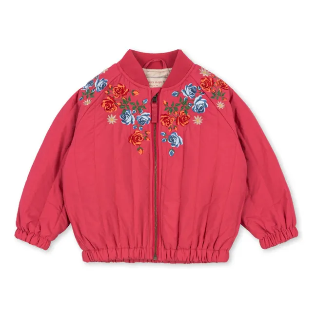 Bomber Juno Fleuri | Rose fuschia