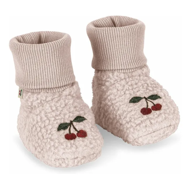Cerises Sherpa Safa Slippers | Pale Pink