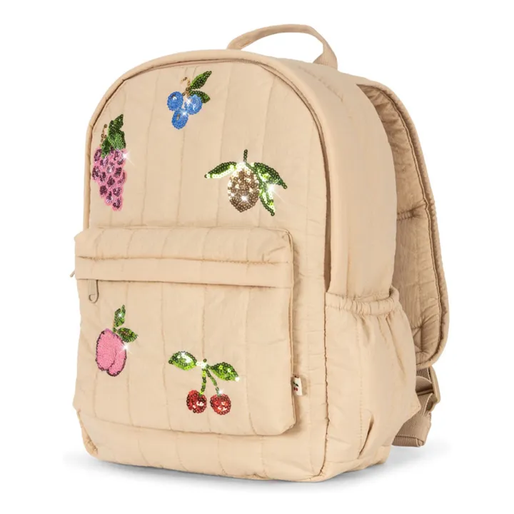 Mochila acolchada bordada Juno Fruits | Beige- Imagen del producto n°3