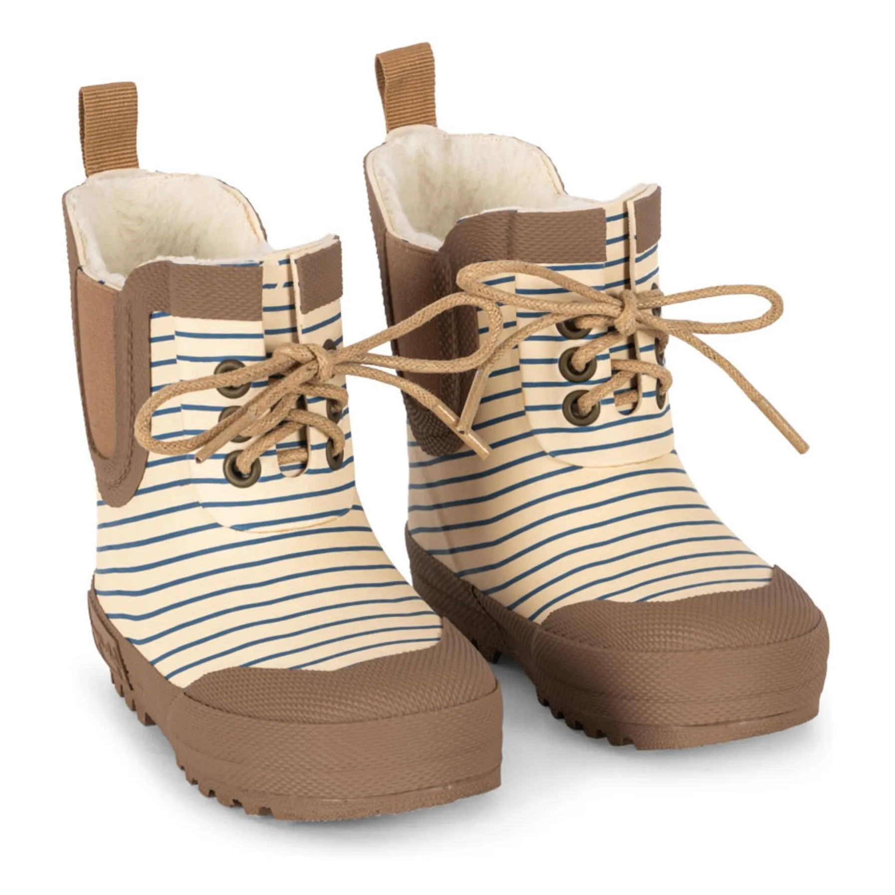 Konges Sløjd Ecru Striped Thermo Rain Boots
